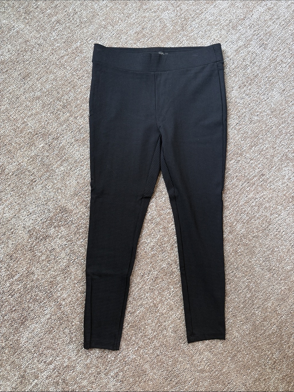 LOFT Black Textured Ponte Leggings